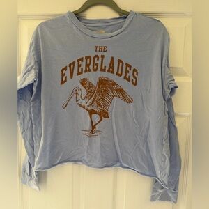 American Eagle Light Blue Tailgate Graphic Tee
